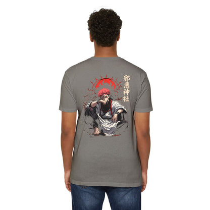 Anime Graphic T-Shirt — Red-Haired Warrior Back Print