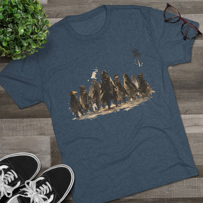 Samurai Squad Graphic Tee — Japanese Warrior Silhouette T-Shirt