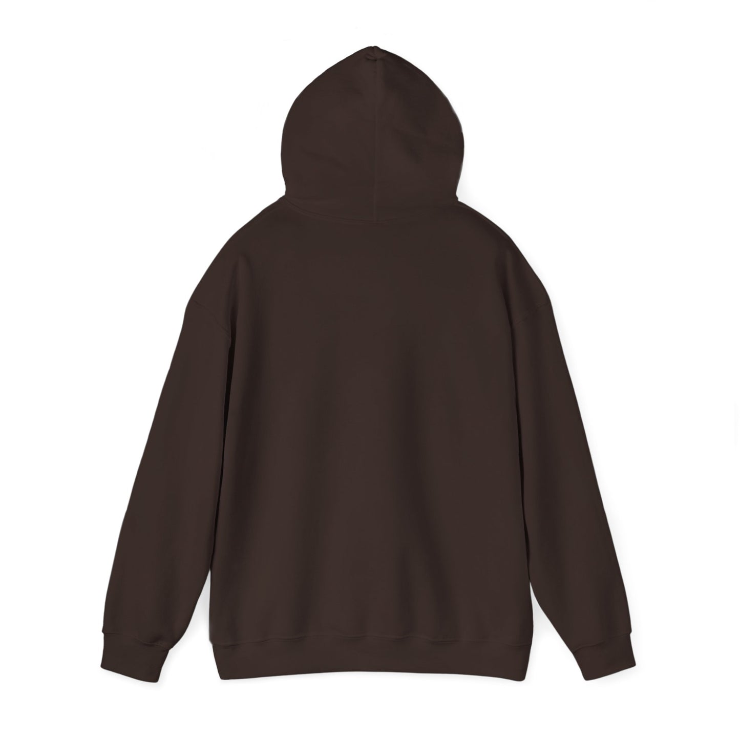 Control silhouette hoodie | person with glowing heart, angel wing brushstroke design