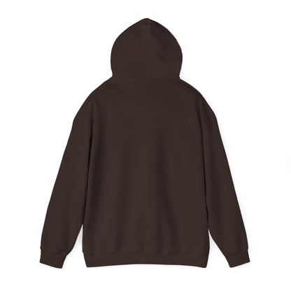 Control silhouette hoodie | person with glowing heart, angel wing brushstroke design