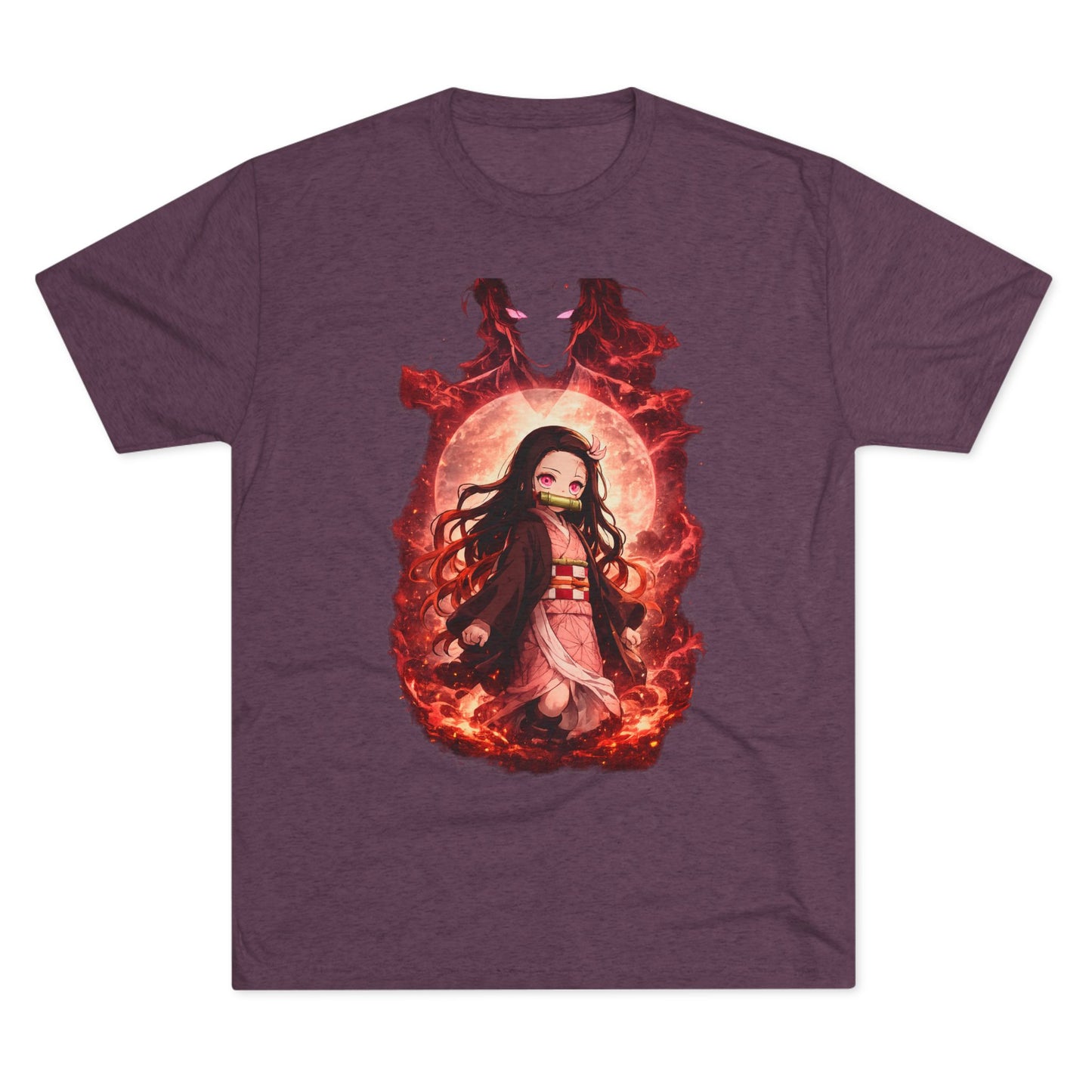Nezuko Anime Demon Slayer Tee — Fiery Chibi Girl Graphic Shirt