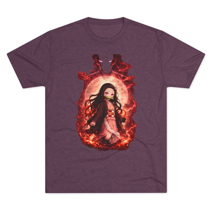 Nezuko Anime Demon Slayer Tee — Fiery Chibi Girl Graphic Shirt