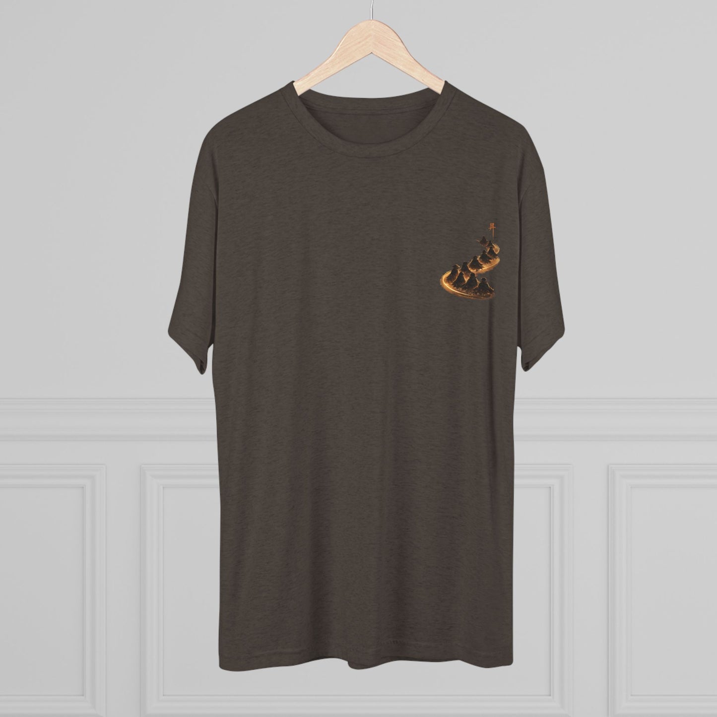 Ember Trail T‑Shirt — Fiery Mountain Silhouette Back Print