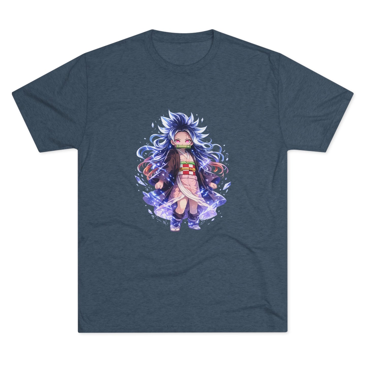 Anime Demon Girl T-Shirt — Cute Chibi Nezuko-Inspired Design