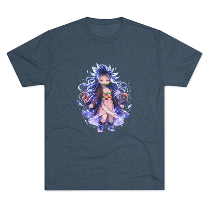 Anime Demon Girl T-Shirt — Cute Chibi Nezuko-Inspired Design