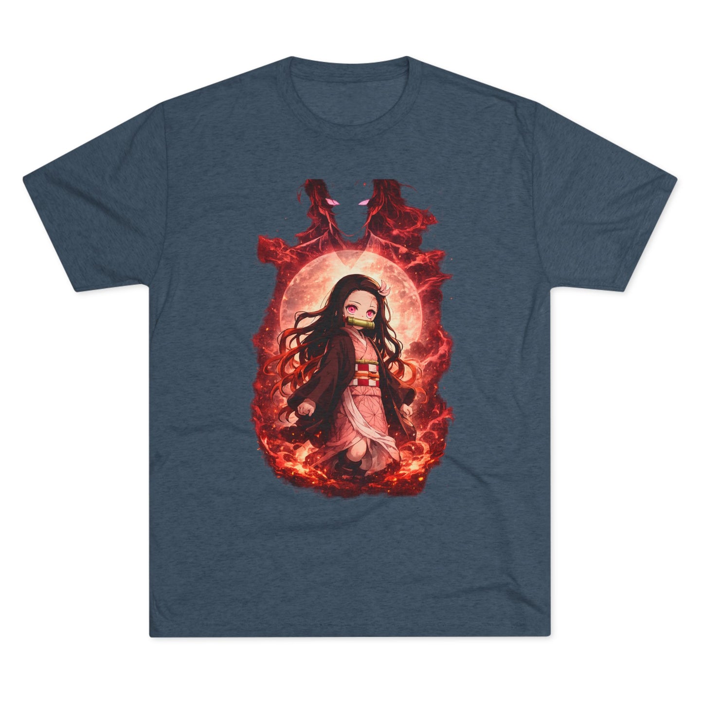 Nezuko Anime Demon Slayer Tee — Fiery Chibi Girl Graphic Shirt