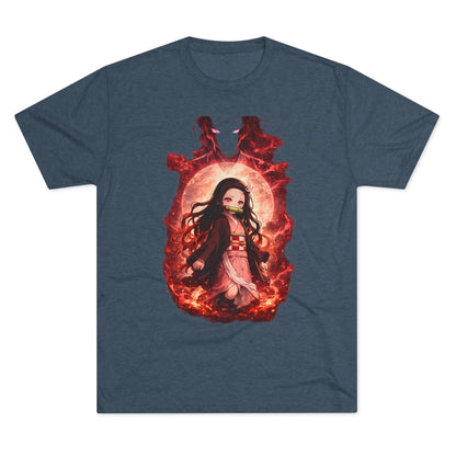 Nezuko Anime Demon Slayer Tee — Fiery Chibi Girl Graphic Shirt