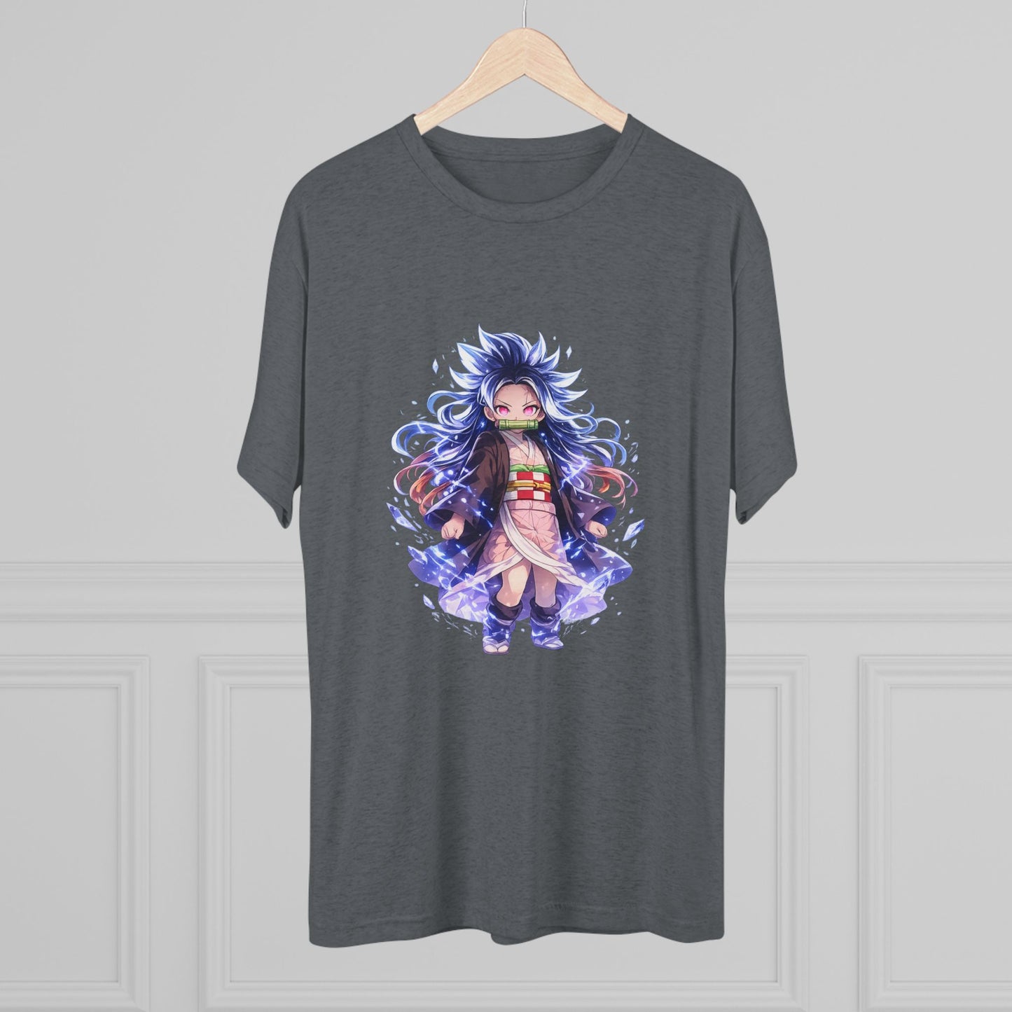 Anime Demon Girl T-Shirt — Cute Chibi Nezuko-Inspired Design