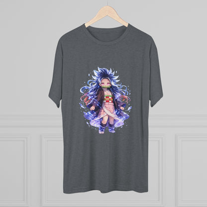 Anime Demon Girl T-Shirt — Cute Chibi Nezuko-Inspired Design