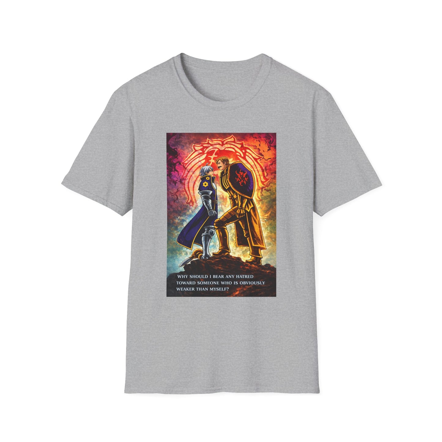 Strength Without Hatred Tee — Anime Warrior Lion Graphic T-Shirt