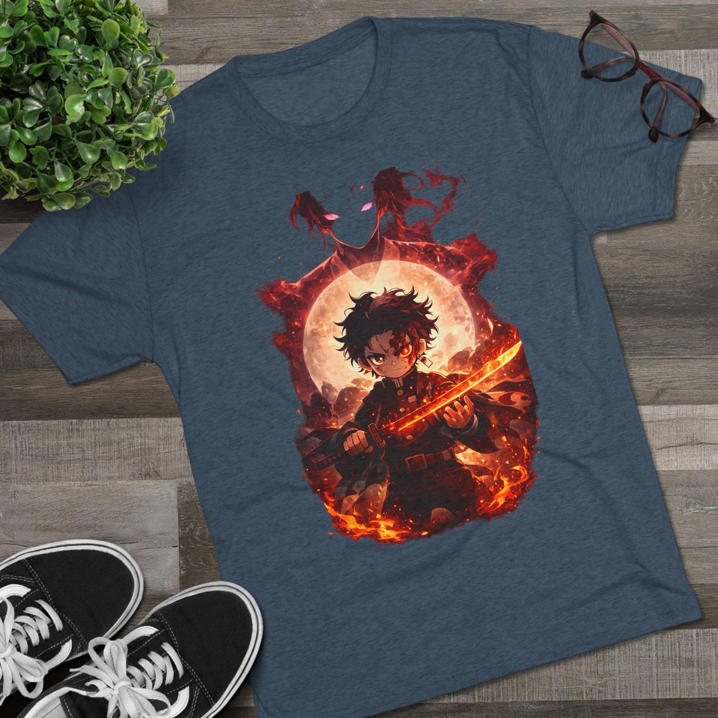 Anime Fire Sword Graphic Tee