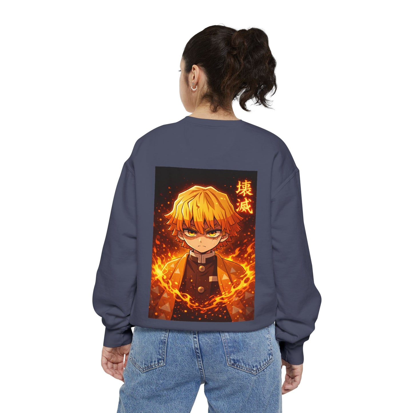 Demon Agatsuma Flame Graphic Sweatshirt Slayer