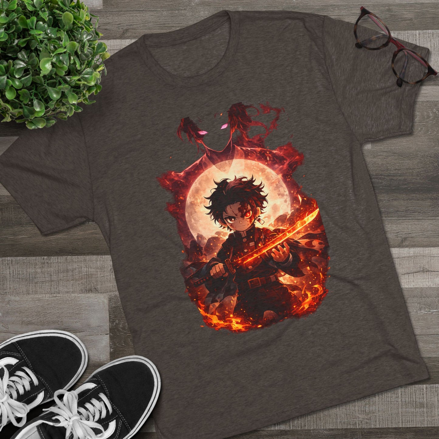 Anime Fire Sword Graphic Tee