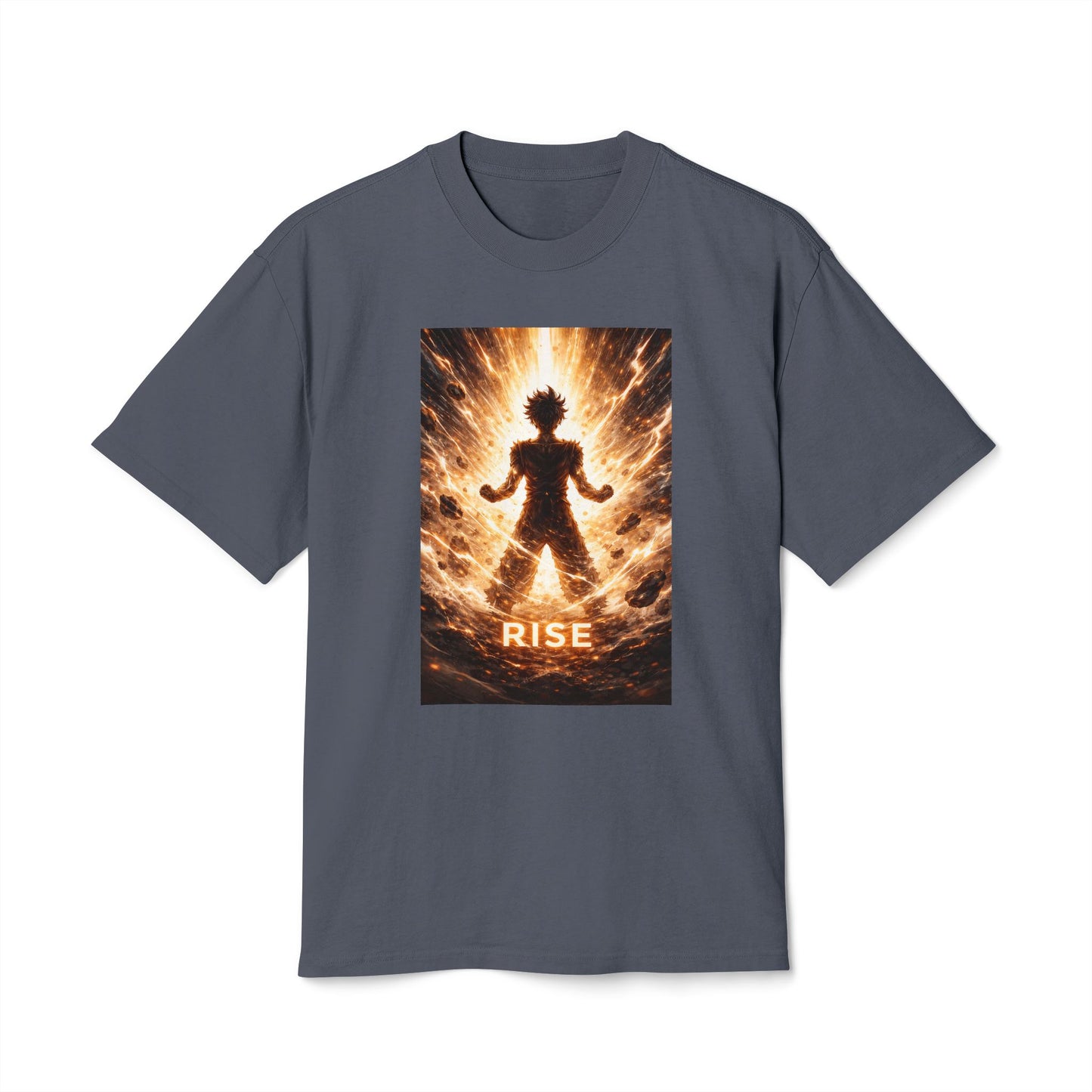 Rise silhouette, T-Shirt | Fiery energy graphic tee