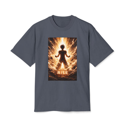 Rise silhouette, T-Shirt | Fiery energy graphic tee