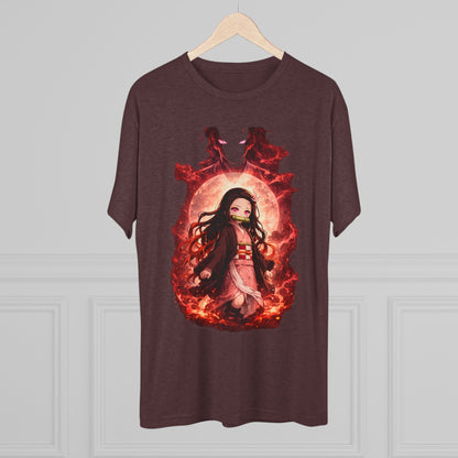 Nezuko Anime Demon Slayer Tee — Fiery Chibi Girl Graphic Shirt