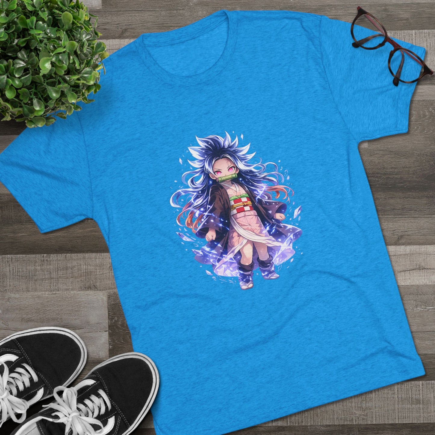 Anime Demon Girl T-Shirt — Cute Chibi Nezuko-Inspired Design