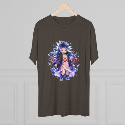Anime Demon Girl T-Shirt — Cute Chibi Nezuko-Inspired Design