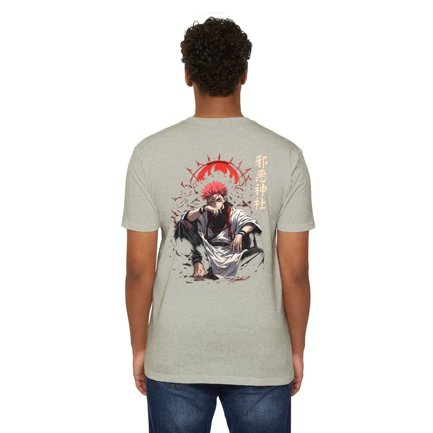 Anime Graphic T-Shirt — Red-Haired Warrior Back Print