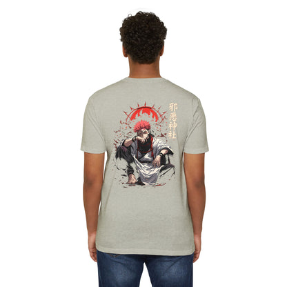 Anime Graphic T-Shirt — Red-Haired Warrior Back Print