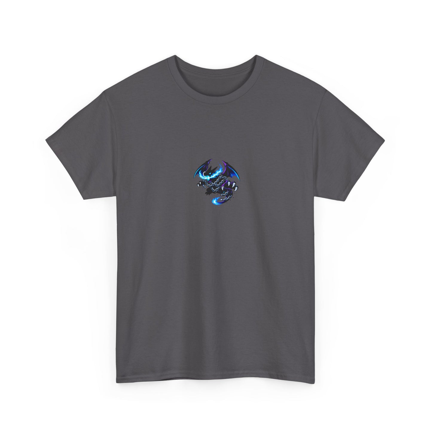 Dragon Graphic Tee — Blue Flame Kaiju Back Print T-Shirt