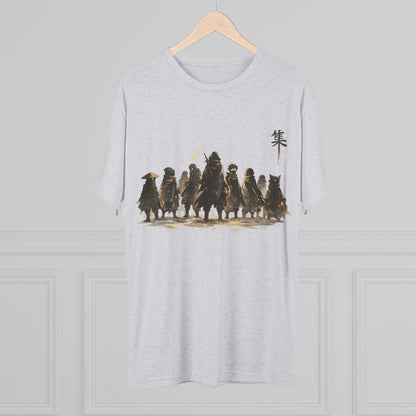 Samurai Squad Graphic Tee — Japanese Warrior Silhouette T-Shirt