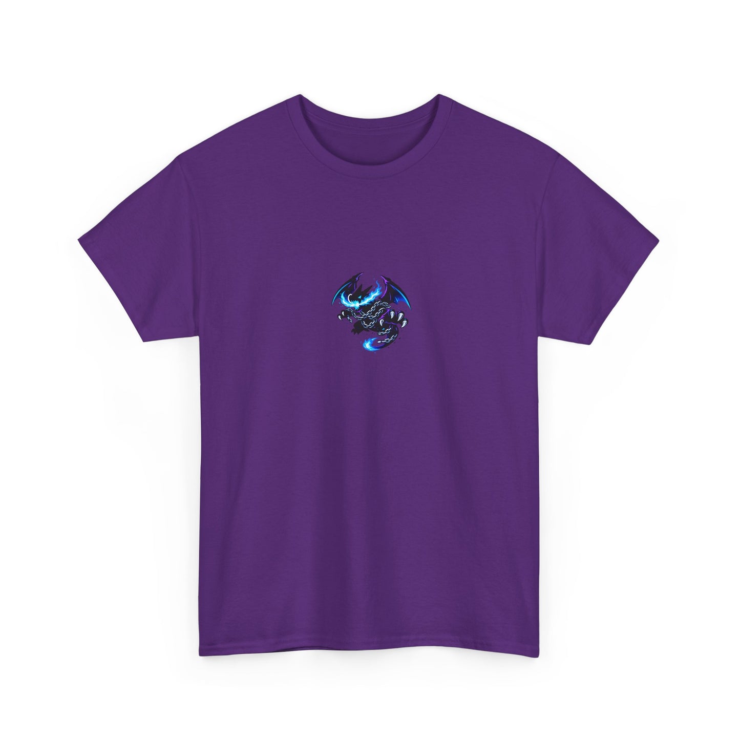 Dragon Graphic Tee — Blue Flame Kaiju Back Print T-Shirt