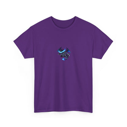 Dragon Graphic Tee — Blue Flame Kaiju Back Print T-Shirt