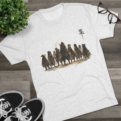 Samurai Squad Graphic Tee — Japanese Warrior Silhouette T-Shirt