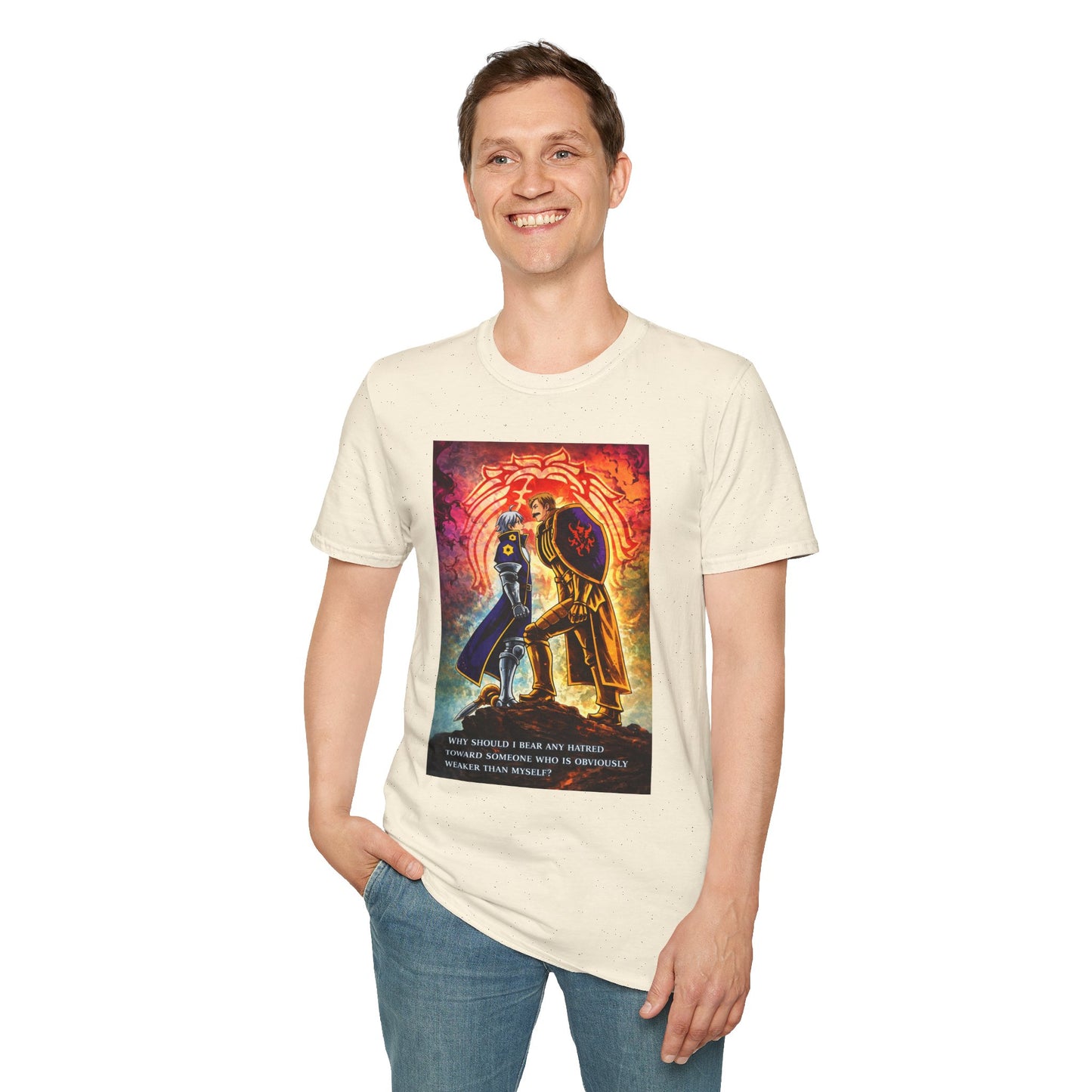 Strength Without Hatred Tee — Anime Warrior Lion Graphic T-Shirt