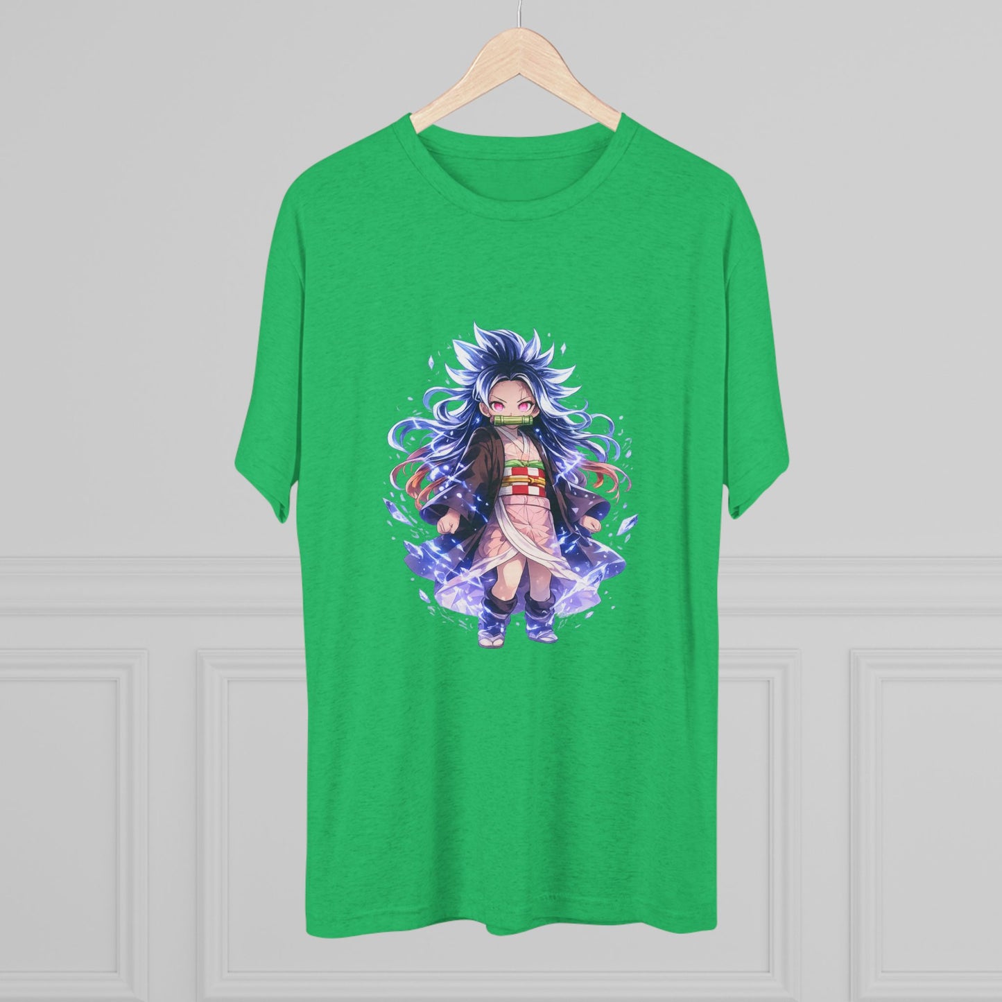 Anime Demon Girl T-Shirt — Cute Chibi Nezuko-Inspired Design