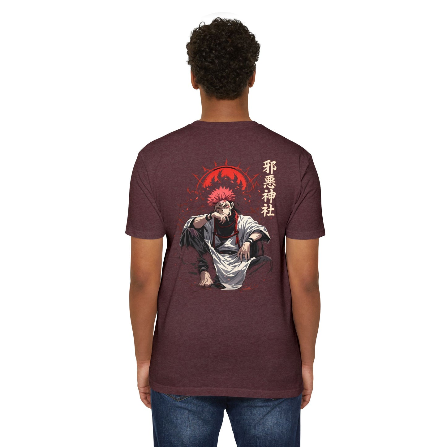 Anime Graphic T-Shirt — Red-Haired Warrior Back Print