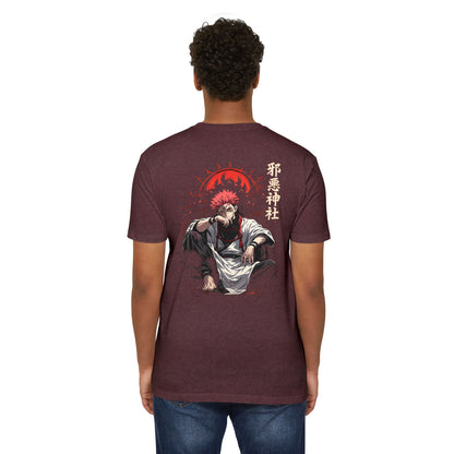 Anime Graphic T-Shirt — Red-Haired Warrior Back Print