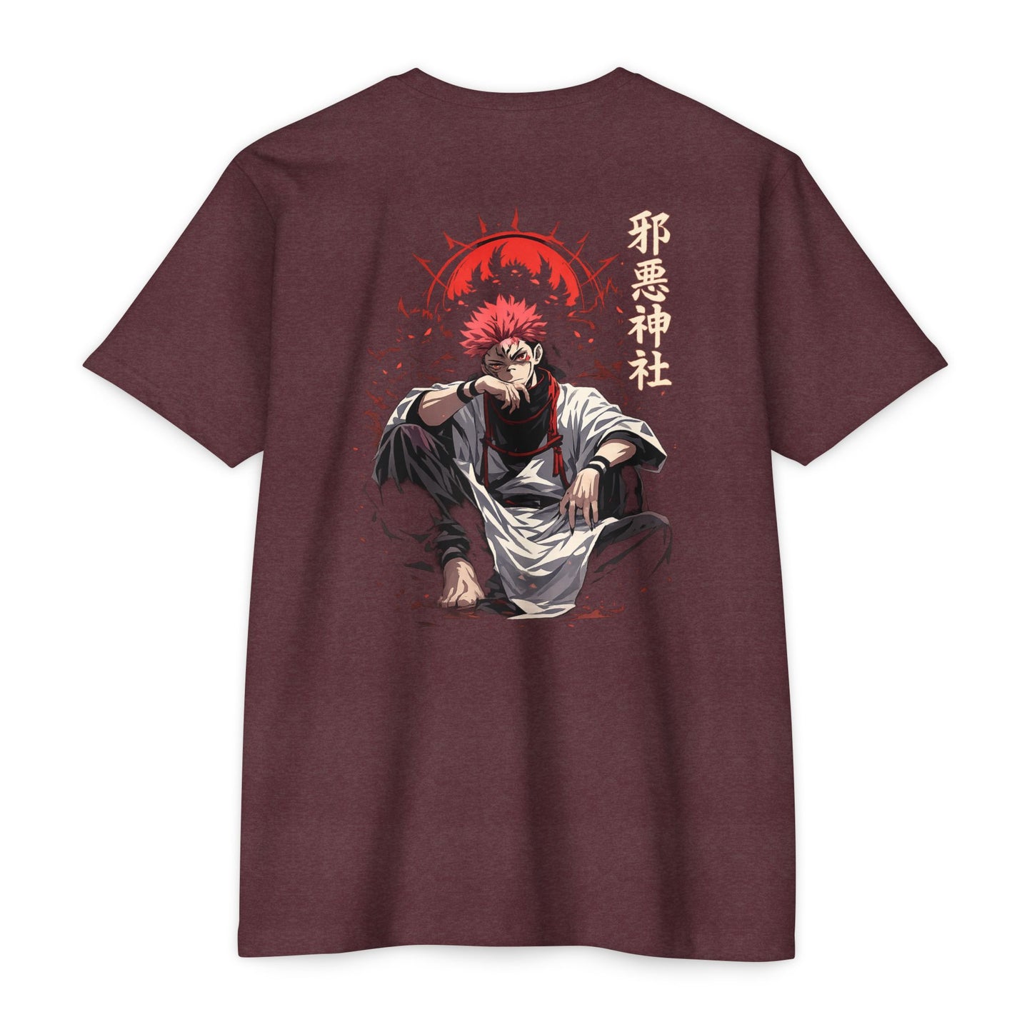 Anime Graphic T-Shirt — Red-Haired Warrior Back Print