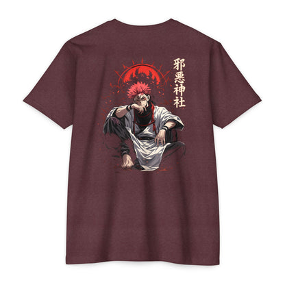 Anime Graphic T-Shirt — Red-Haired Warrior Back Print