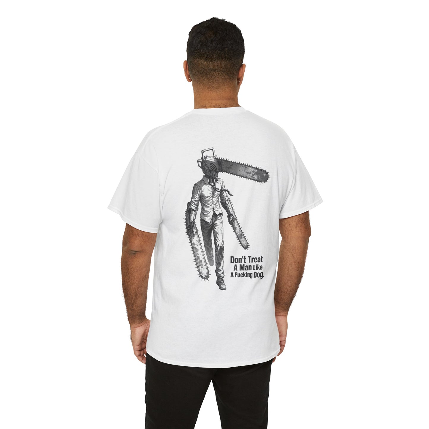 Devil Engine Graphic Tee — “Don’t Treat A Man Like A Fucking Dog” Manga Shirt