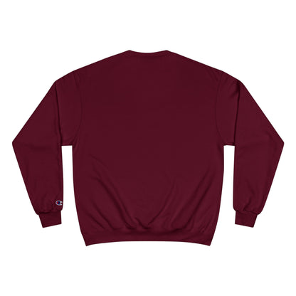 Fiery Hero Silhouette ENOUGH Champion Sweatshirt | Flames Graphic Crewneck