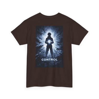 Control Anime Back Print T-Shirt | Dark Anime Aesthetic Tee | Original Anime Streetwear Shirt