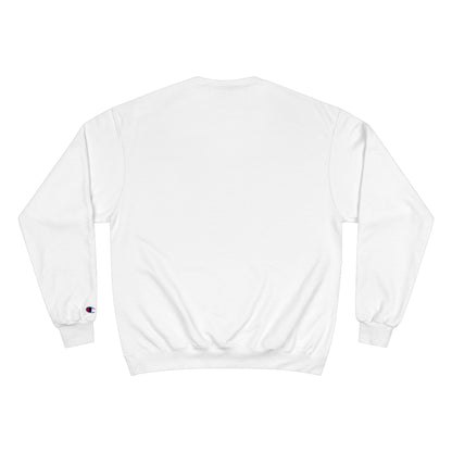 Fiery Hero Silhouette ENOUGH Champion Sweatshirt | Flames Graphic Crewneck