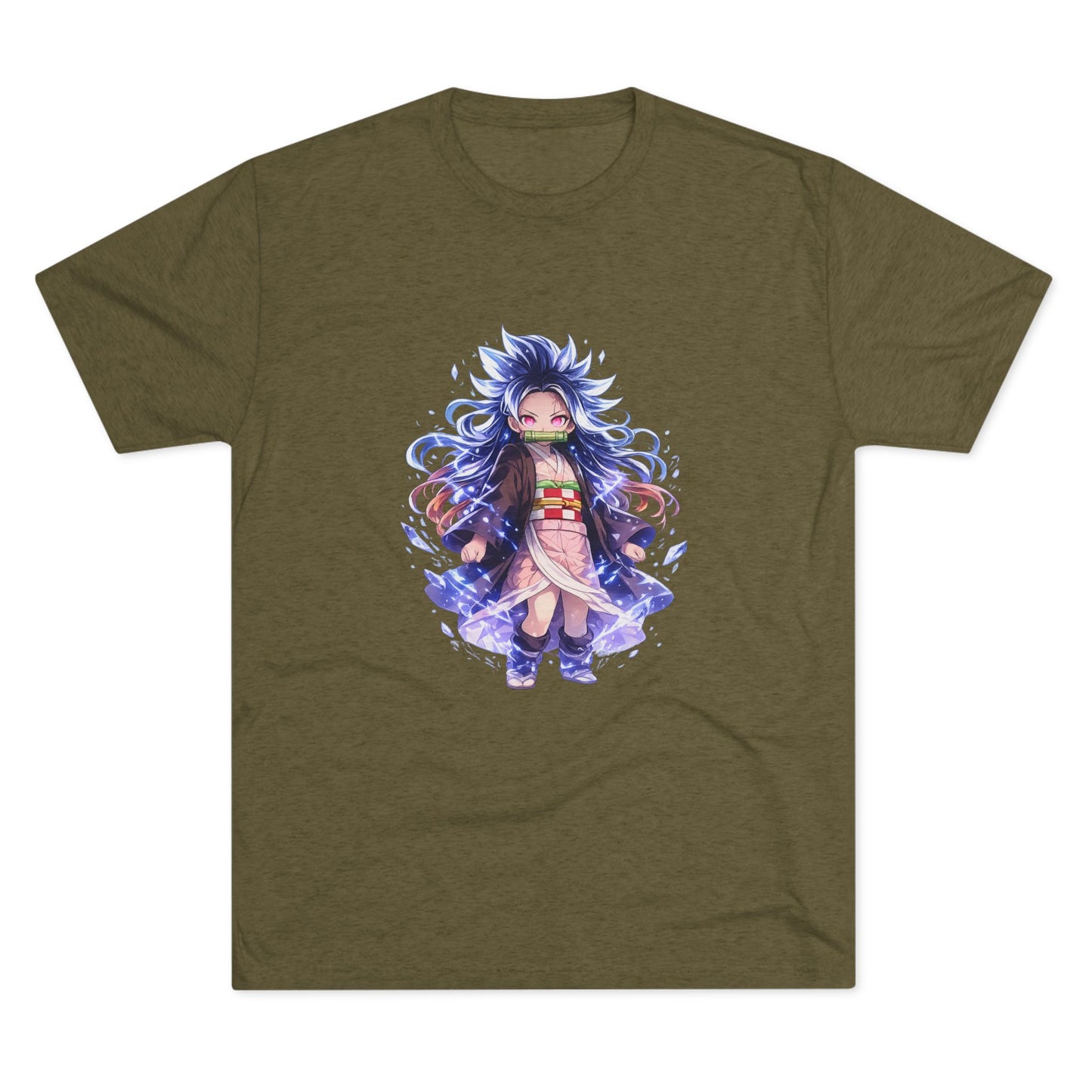 Anime Demon Girl T-Shirt — Cute Chibi Nezuko-Inspired Design