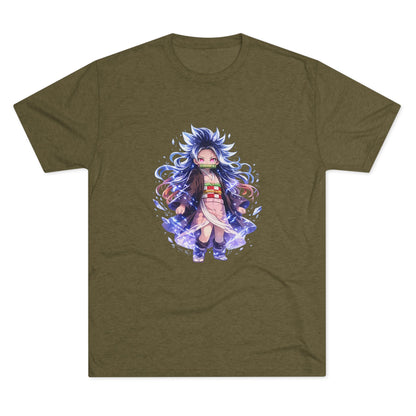 Anime Demon Girl T-Shirt — Cute Chibi Nezuko-Inspired Design