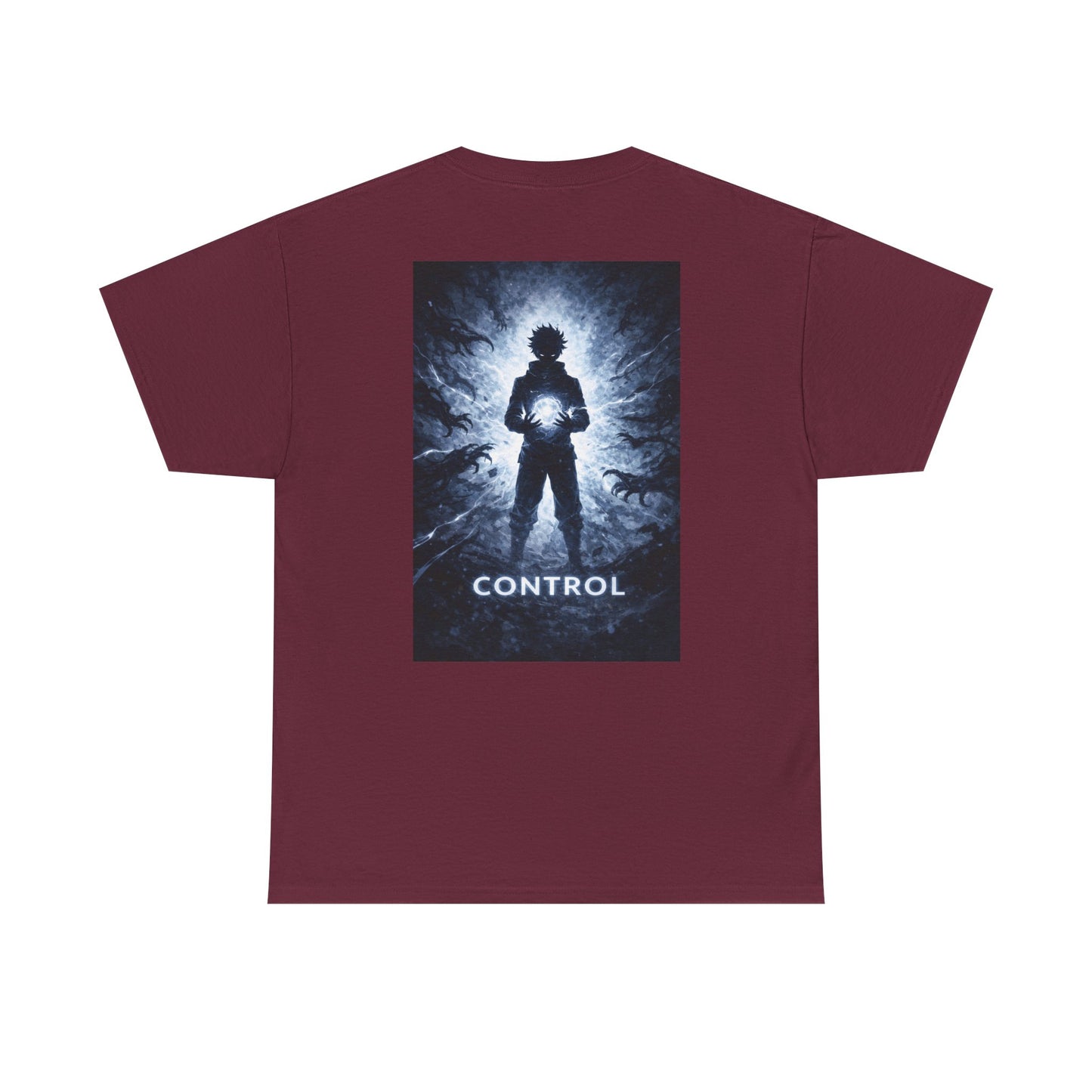 Control Anime Back Print T-Shirt | Dark Anime Aesthetic Tee | Original Anime Streetwear Shirt