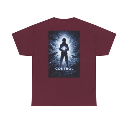 Control Anime Back Print T-Shirt | Dark Anime Aesthetic Tee | Original Anime Streetwear Shirt
