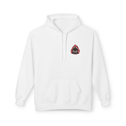 Anime Aura Warrior Hoodie | Fiery Mouth Front & Blue Energy Back
