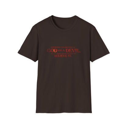 Samurai vs Titan Graphic T-Shirt — "Anybody Can Become a God or a Devil"
