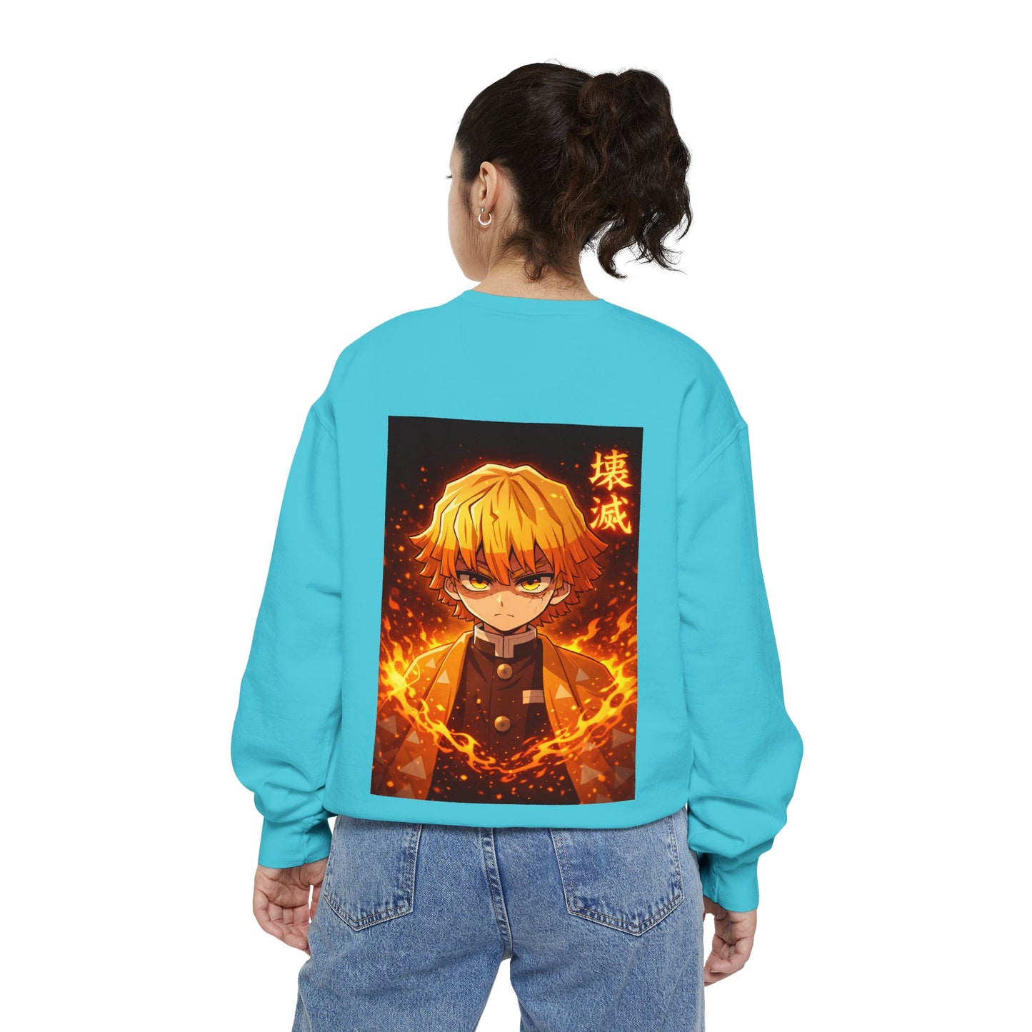 Demon Agatsuma Flame Graphic Sweatshirt Slayer