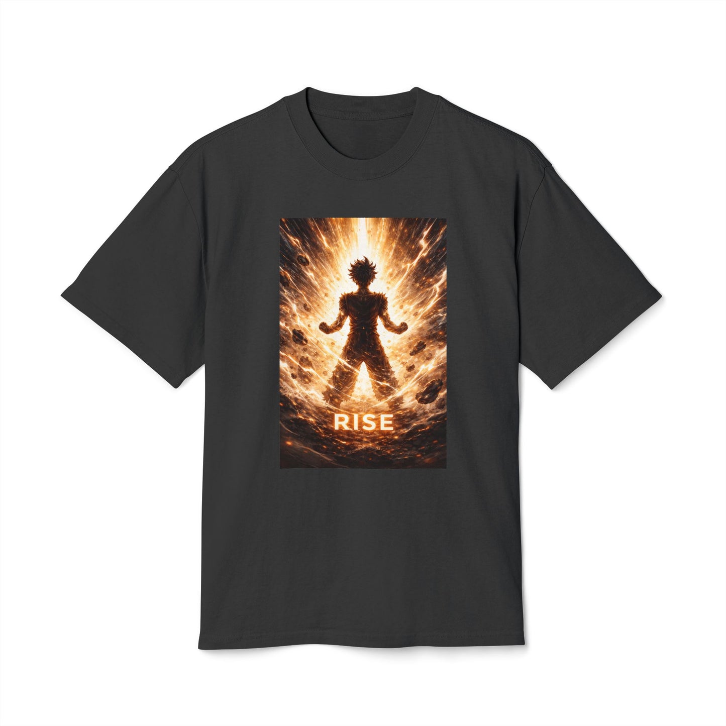 Rise silhouette, T-Shirt | Fiery energy graphic tee