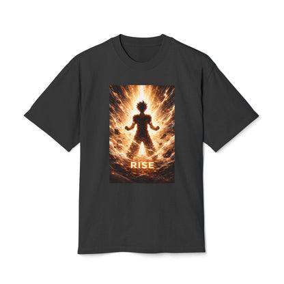 Rise silhouette, T-Shirt | Fiery energy graphic tee