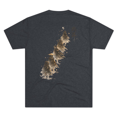 T-Shirt — Minimal Japanese Sumi-e Foxes Graphic Tee