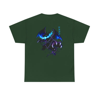Dragon Graphic Tee — Blue Flame Kaiju Back Print T-Shirt